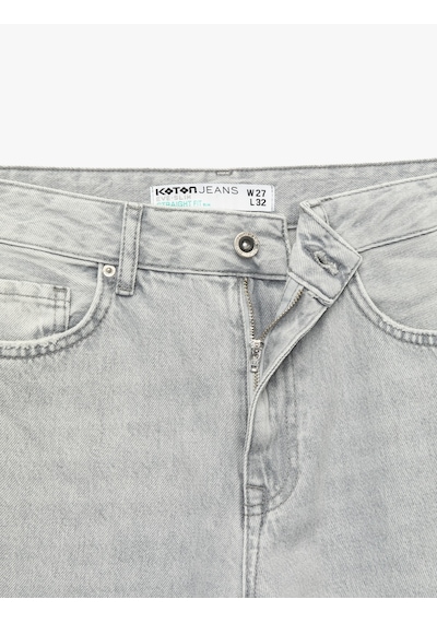Koton Normal Bel Düğmeli Cepli Pamuklu Geniş Paça Jean Pantolon - Bianca Wide Leg Jeans Gri 6wal40030md Gri Koton Normal Bel Düğmeli Cepli Pamuklu Geniş Paça Jean Pantolon - Bianca Wide Leg Jeans Gri 6wal40030md Gri