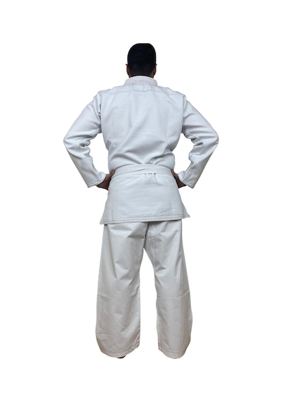Jiu Jitsu Elbisesi Jujitsu Gi Bjj Gi Ju Jitsu Kimono Beyaz Gri Dikişli Beyaz