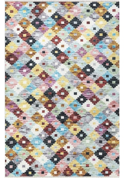 Valencıa-1502 Kaymaz Taban Dekoratif Modern Yıkanabilir Kolay Temizlenen Salon Balkon Mutfak Halısı Kilim Yolluk
