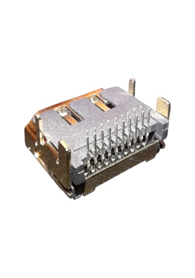 5 Adet - 19 Pin Hdmı Dişi Arayüz Tabanı Altın Kaplama Pcb Montajı İçin 90 Derece