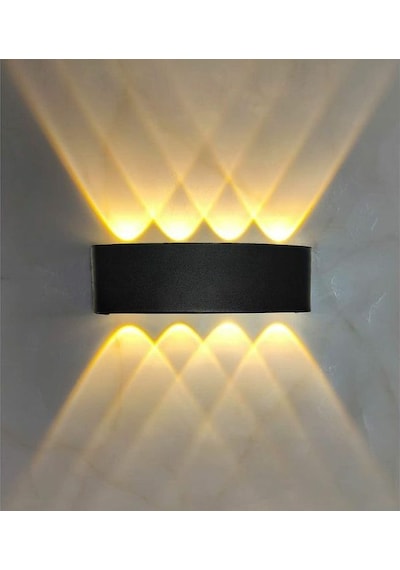 15 Watt, Amber Işık Ledli, Çok Kaliteli İç Ve Dış Mekan Aydınlatma Armatürü, Led Bahçe Duvar Apliği Amber