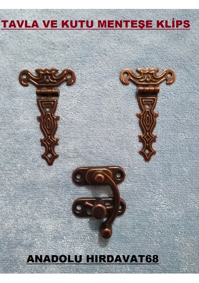 Anadoluhirdavat Dekoratif Mini Tavla Ve Kutu Menteşe Ve Klips Antik Eskitme Renk (309964112)