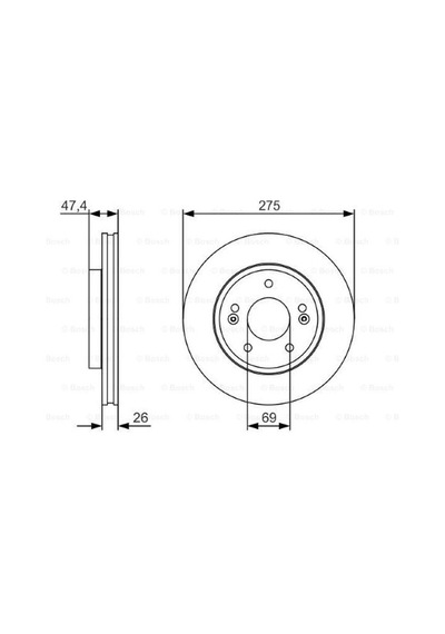 Hyundai Elantra 1.6 2006-2011 Bosch Ön Disk 275mm 2 Adet