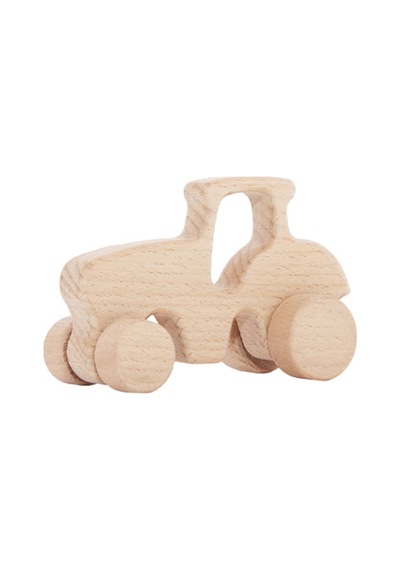 Cwwtoys Pratik Traktör Ahşap Oyuncak, Masif Kayın Ağacı, 18 Ay+