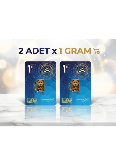 Ahlatcı Kuyumculuk 24 Ayar Külçe Altın 2 x 1 G