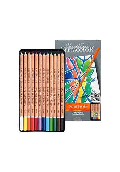 Cretacolor Fine Art Pastel Boya Kalem Seti 12 Renk Metal Kutu 47012