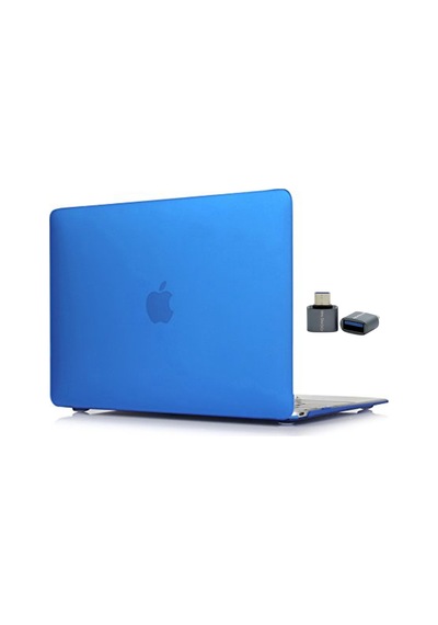 Macbook Pro 15 Kılıf A1707 A1990 Uyumlu Mat Sert Tpu Hard Shell İnce Hafif Darbe Koruma Mavi