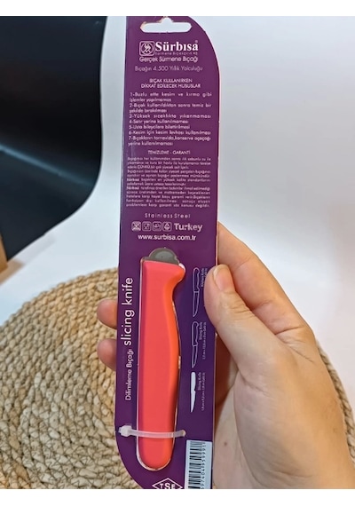 Sürbisa 61004 Sebze Bıçağı Narçiceği Lz1 Koli 12 Adet Tırtıklı Çok Renkli