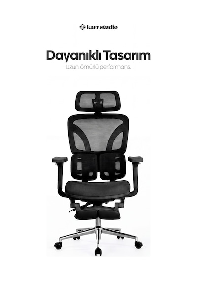 Braga Ergonomik Çalışma Koltuğu - Siyah