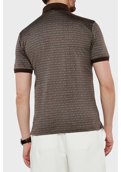 Emporio Armani Erkek Polo Yaka T Shirt Em000788 Af12916 F6052 Kahve Kahve Kahverengi