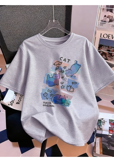 Noıssey Urban Pop Graphic Kadın Tişört Koleksiyonukod 5354 Gri