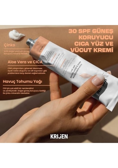 30+ Spf Güneş Koruyucu Cıca Yüz Ve Vücut Kremi 50 Gr