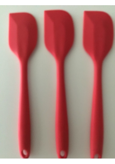 Pink Rose büyük boy silikon spatula, hamur  sıyırıcı (3lü set)