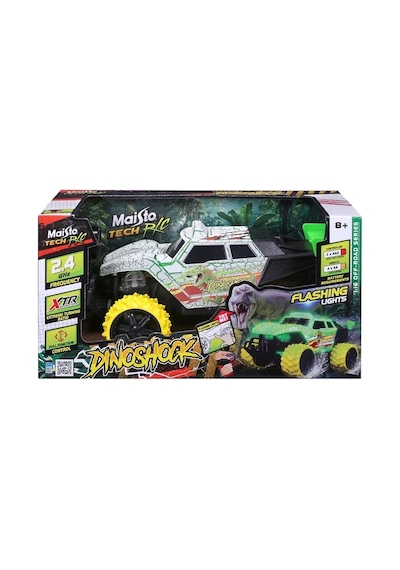 Maisto 1/16 Dinoshock Monster Truck 2.4 Ghz Uzaktan Kumandalı Işıklı Arazi Aracı Sarı - Siyah