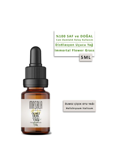 Masala Ölmez Çiçek Yağı 5 ML Altın Otu (Helichrysum Essential Oil)