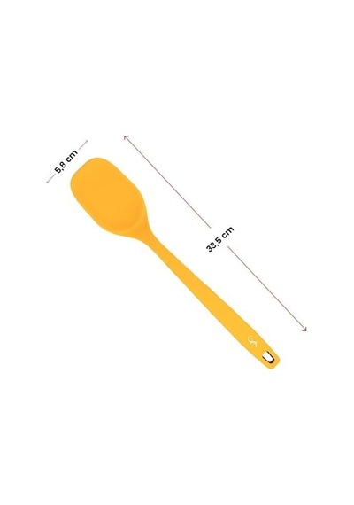 Lurch - Platin Silikon Servis Kaşığı 33,5 Cm Sarı - Yanmaz, Yapışmaz, Bükülmez, Çizmez, Tat Ve Koku Bırakmaz - 240054