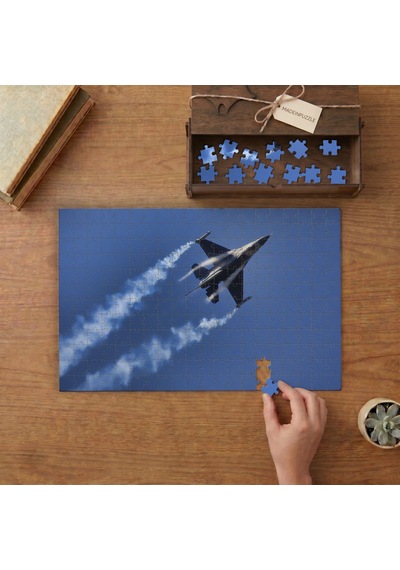 Savaş Uçağı Hava Gösterisi Tasarımı 240 Parça Ahşap Puzzle Ahşap Kutuda Mpy20414