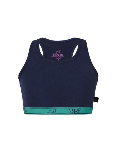 Brz Kids Kız Çocuk Büstiyer Crop Atlet Sporcu Atlet Lacivert