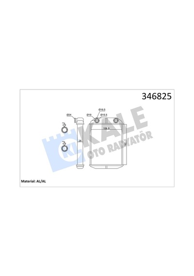 Kale 346825 Kalorifer Radyatörü - Dacia Lodgy 2012- 1.2 Tce 271154491r