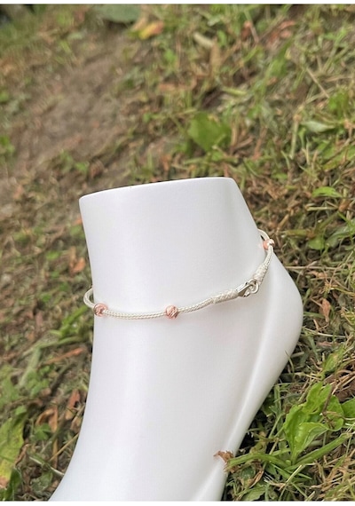 Gümüş Kazaziye Dorika Detaylı Halhal Hal01gr Gümüş - Rose