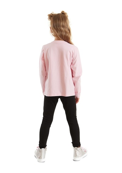Denokids Panda Unicorn Kız Çocuk Pembe T-shirt Siyah Tayt Takım Pembe - Siyah Denokids Panda Unicorn Kız Çocuk Pembe T-shirt Siyah Tayt Takım Pembe - Siyah