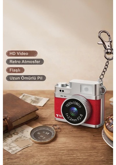 Premium Mini Dijital Kamera 1080p Cmr35 Kırmızı Vlog Video Çekim