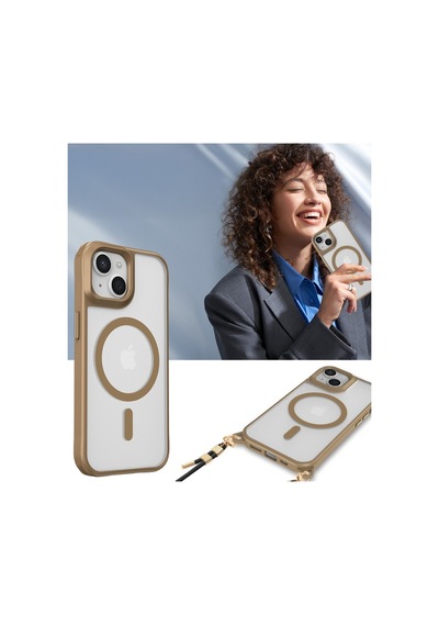 Apple iPhone Uyumlu 15 Plus Kılıf Enka Magsafe Silikon Kılıf - Desert Bz8683140828158