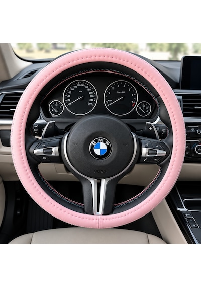 Pembe Taşlı Direksiyon Kılıfı Kadınlara Özel Pırlanta Direksiyon Kılıfı Hediyelik Çok Renkli