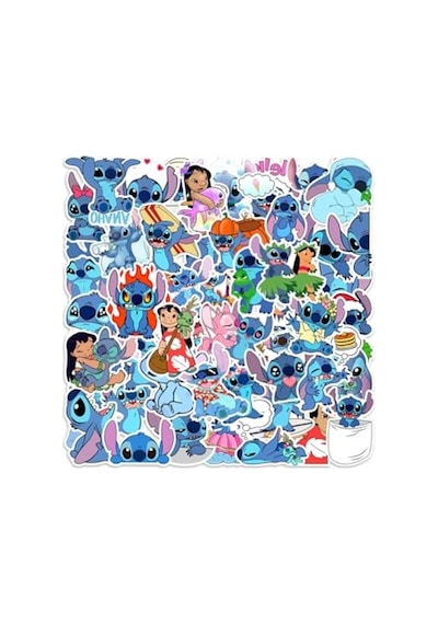 Stitch Seri 2 Defter Suluk Laptop Notebook Tablet Telefon Kılıf Sticker Seti Abanoz