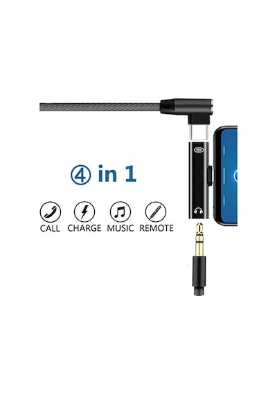 Lunatic 9044 Type C To 3.5mm Stereo Kulaklık Aux Şarj Çevirici Dönüştürücü Adaptör