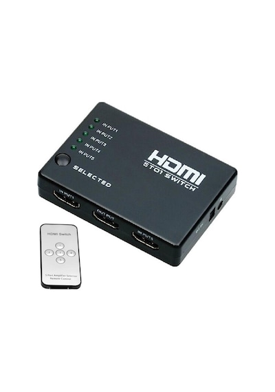 Mesh Kumandalı Full Hd 1080P Kablosuz Hdmi 5 Port 5*1 Switch