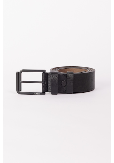 AC&Co / Altınyıldız Classics Erkek Sıyah Prada Casual Suni Deri Kemer Sıyah Prada