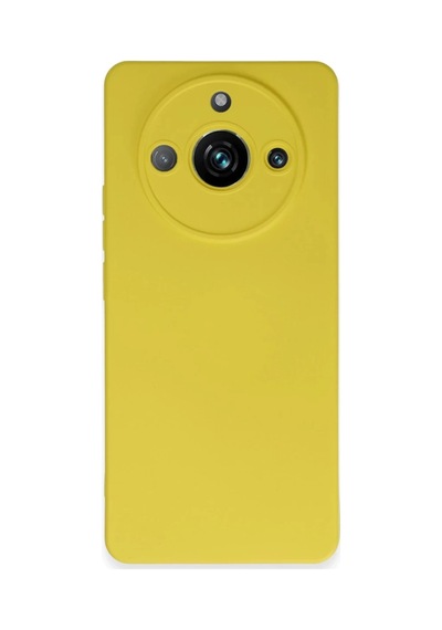 Realme 11 Pro Uyumlu Kılıf Nano İçi Kadife Silikon - Sarı