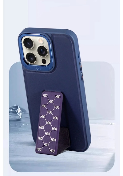Apple Uyumlu iPhone 14 Pro Max Hbc-265 Madrid Magsafe Standlı Kapak - Kahverengi
