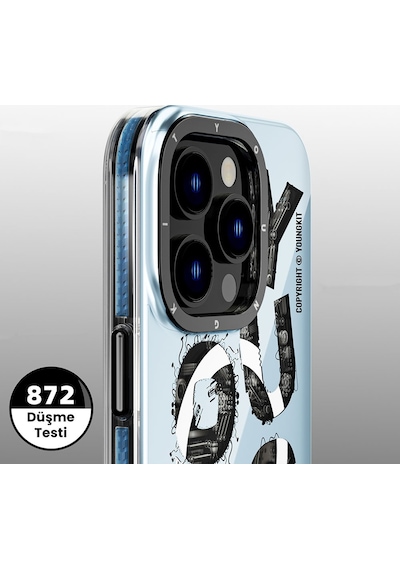 Apple Uyumlu iPhone 14 Pro Kılıf Magsafe Şarj Özellikli Yazı Temalı Youngkit Mechanic Serisi