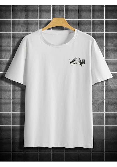 Uyguntarz Unisex Tokyo Baskılı Oversize Tişört Beyaz