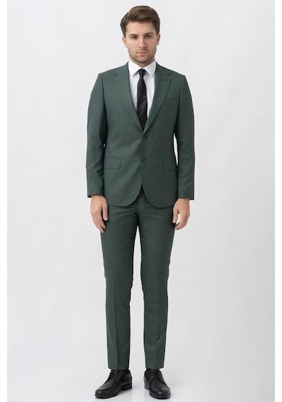 White Stone Bucaramanga T2029 Slim Fit 6 Drop Takım Elbise Desenli-desenli Yeşil