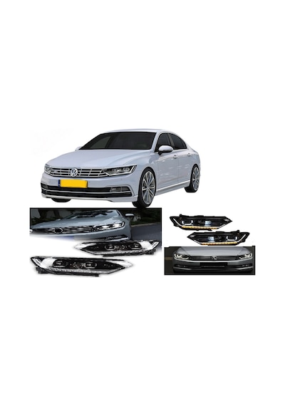 VW PASST B8 2014-2019 R LİNE LEDLİ ÖN FAR
