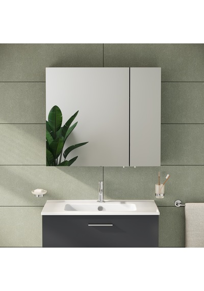 VitrA Mia 67705 Asimetrik Dolaplı Ayna Parlak Antrasit 80 CM Parlak Antrasit VitrA Mia 67705 Asimetrik Dolaplı Ayna Parlak Antrasit 80 CM Parlak Antrasit