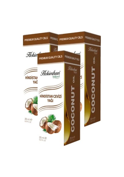 Hekimhan Bitkisel Hindistan Cevizi Yağı 3 x 20 ML