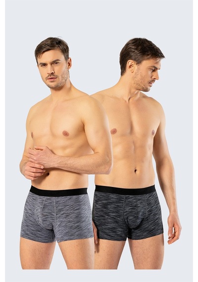 Cacharel 1324 İkili Boxer - Gri/siyah Çok Renkli