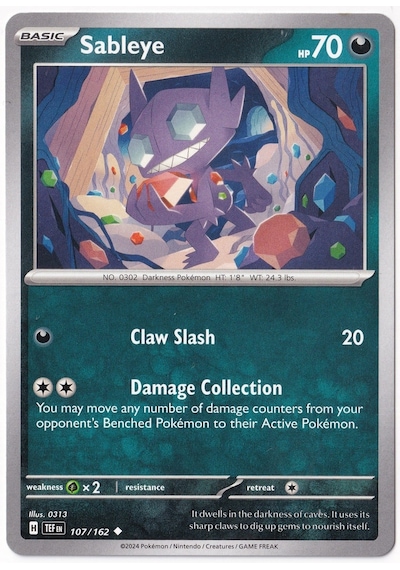 Sableye 107/162 - Temporal Forces - Pokemon Kartı Mint