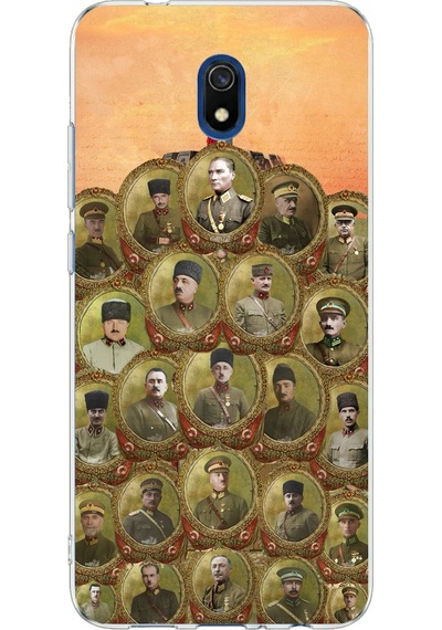 Redmi 8a Uyumlu Atatürk Ve Kurtuluş Savaşı Komutanları Baskılı Silikon Kılıf Renkli