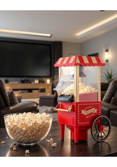 Yağsız Patlatma Makinesi, 5 Dakikada Popcorn Hazırlayan Çok Renkli