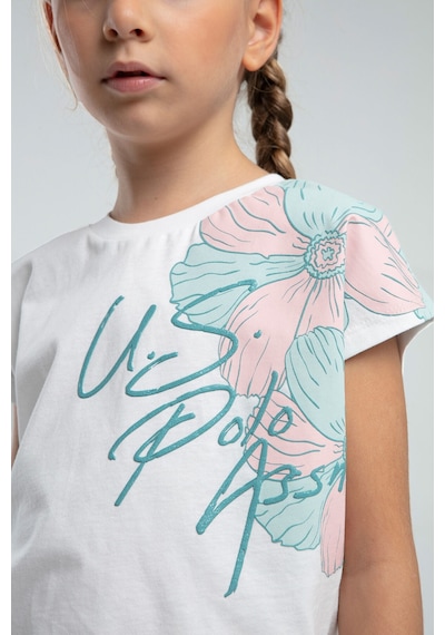 U.s. Polo Assn. Kız Çocuk Krem Şort Takım Us2079 KREM
