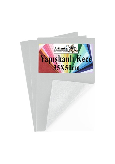 Beyaz Yapışkanlı Keçe 35x50 Cm 3 Adet 2.0 Mm Kendinden Yapışkanlı Renkli Hobi Keçesi Elişi Keçe Kumaşı Anasınıfı