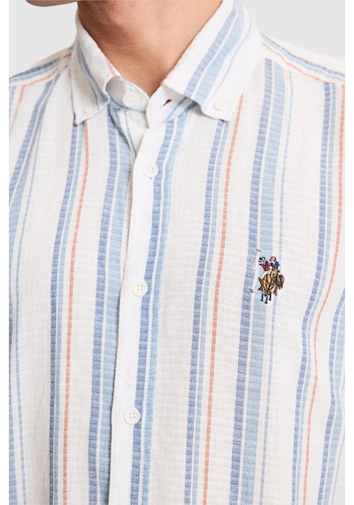 U.S. Polo Assn. U.s. Polo Assn. Erkek Dokuma Gomlek Pu-10191 Lacivert