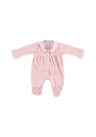 Dear Enika Monaroza Kız Bebek Pembe Yaka Detaylı Bebek Tulum 7572 001