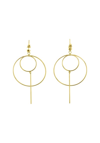 Minimalist Çemberler Altın Küpe Sarı Altın