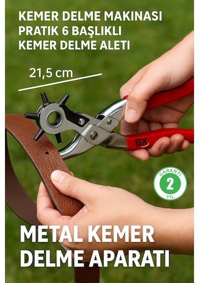 6 Farklı Uçlu Kemer Delme Pensesi Deri Kemer Ve Kumaş İçin Ayarlanabilir Delik Açıcı El Aleti 1 32083645
